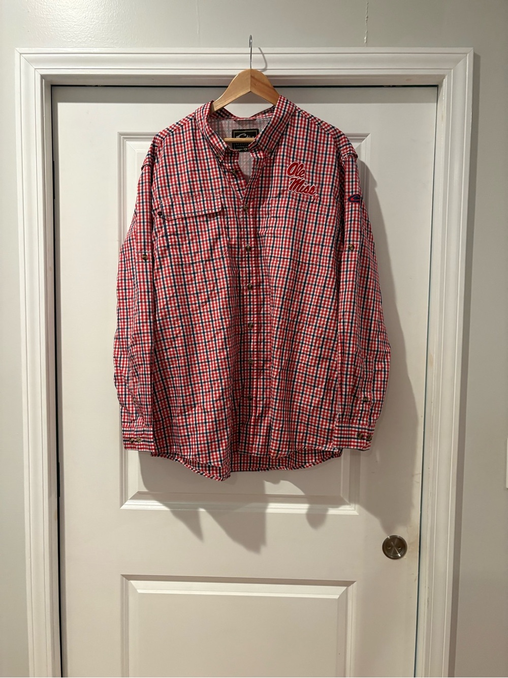 Drake Red and Blue Plaid Button-Down Shirt